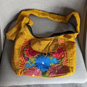 Mexican Floral Embroidered Purse